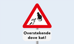 weird road sign - deaf cat, Holland