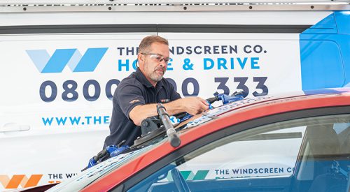 windscreen repair in action