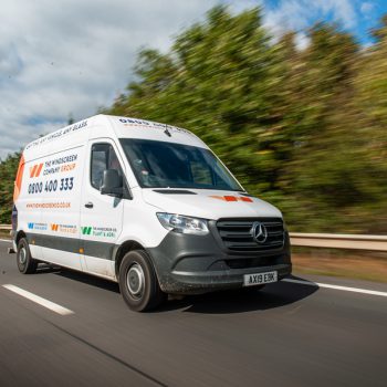 The Windscreen Company van on the road