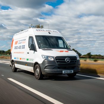 The Windscreen Company van on the road