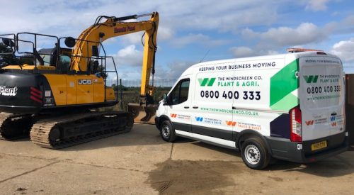 plant & agri van next to digger