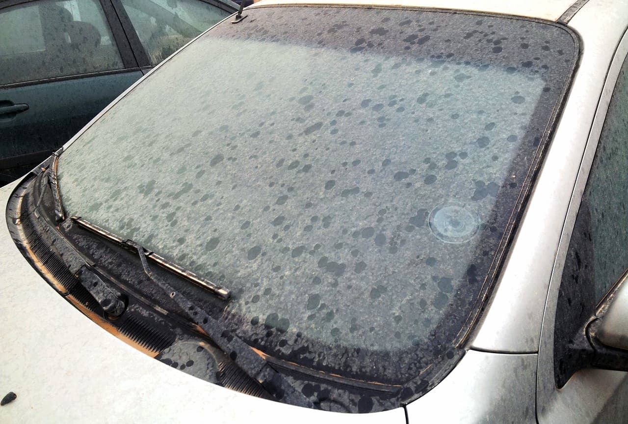 car with a dirty windscreen