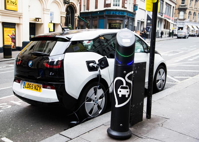 electric vehicle charging on the street