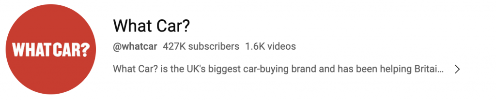 WhatCar Youtube