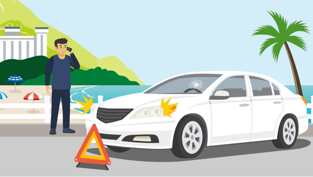 What to do if I suffer windscreen damage abroad